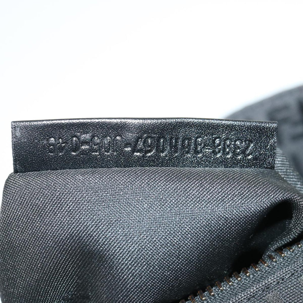 FENDI Zucchino Canvas Hand Bag Black 33232