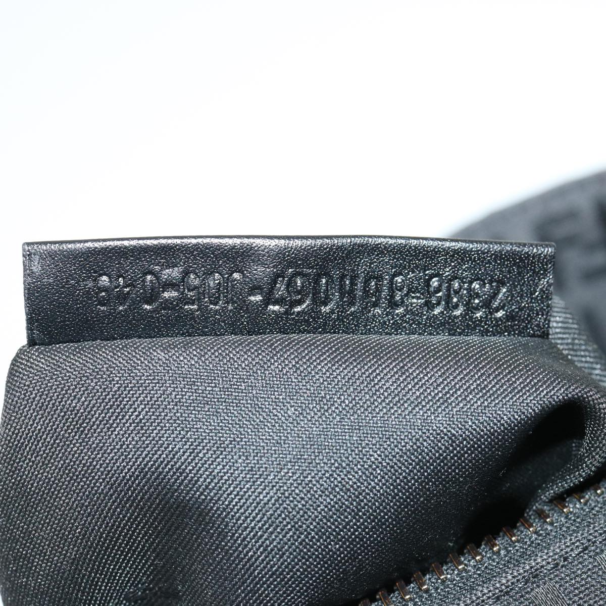 FENDI Zucchino Canvas Hand Bag Black 33232