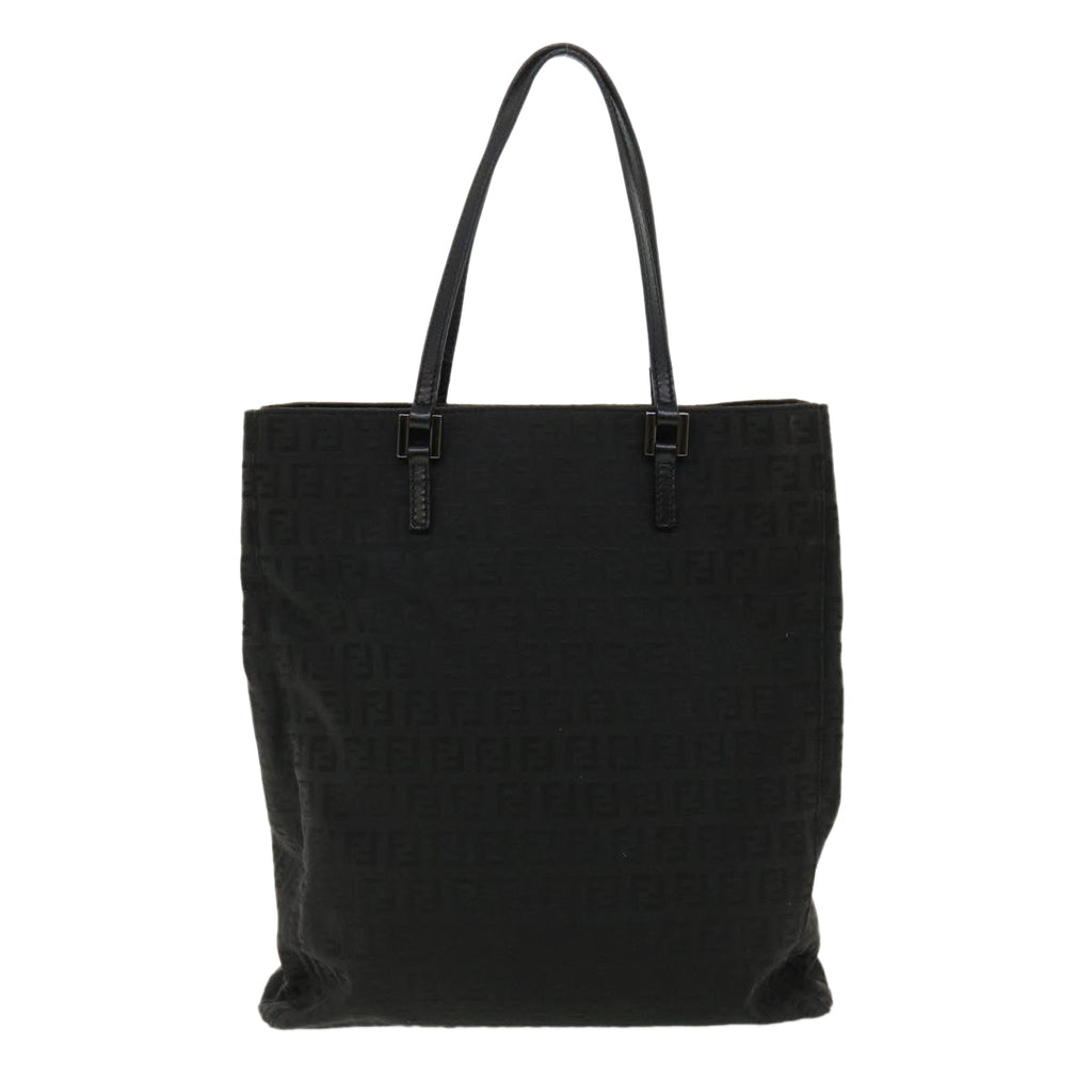 FENDI Zucchino Canvas Hand Bag Black 33232