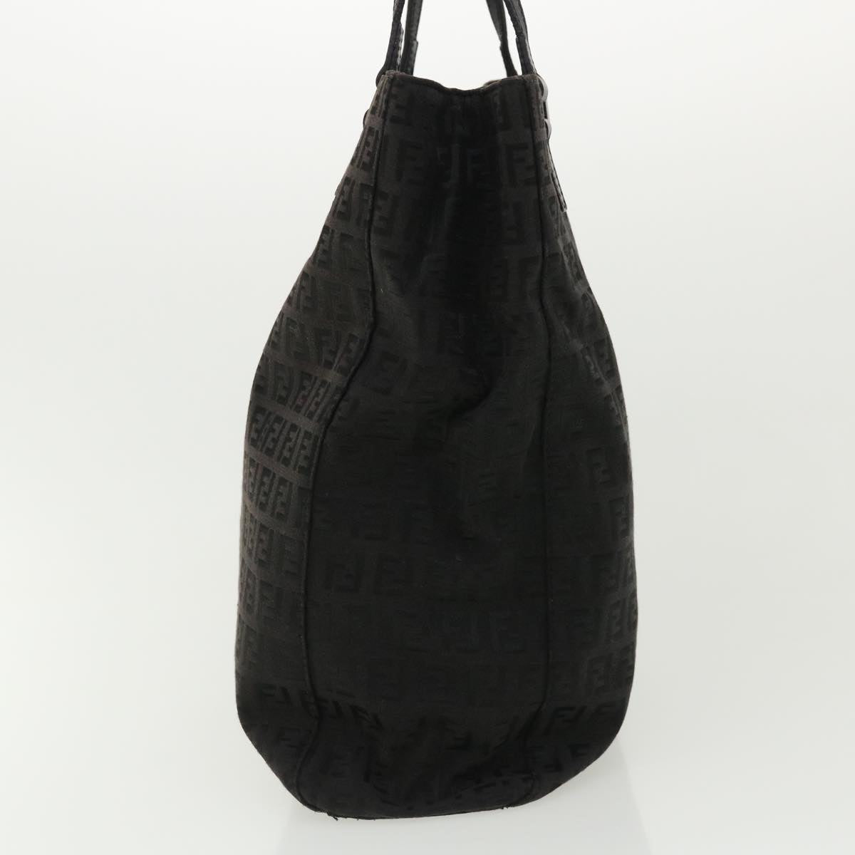 FENDI Zucchino Canvas Hand Bag Black 33232