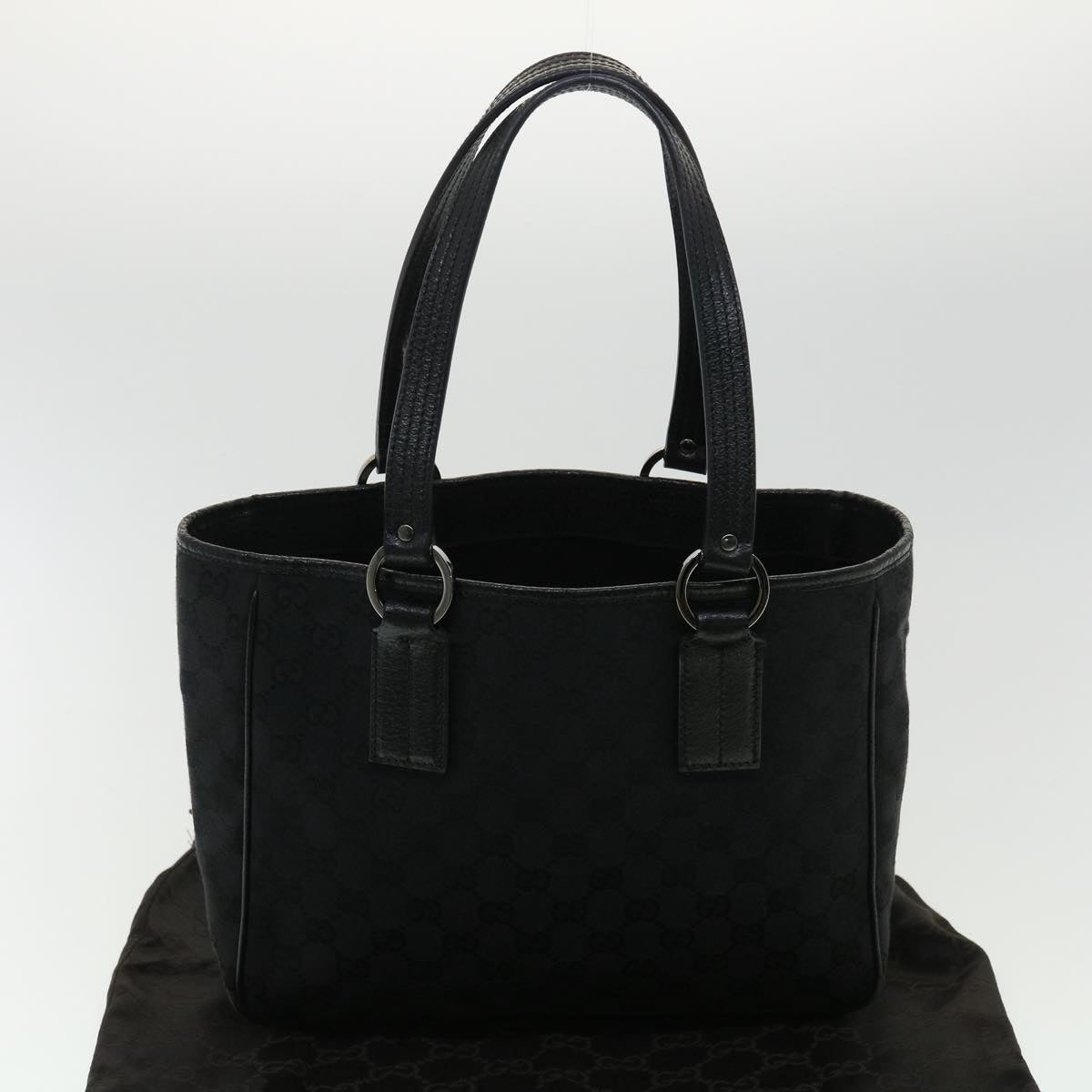GUCCI GG Canvas Shoulder Bag Black 33263