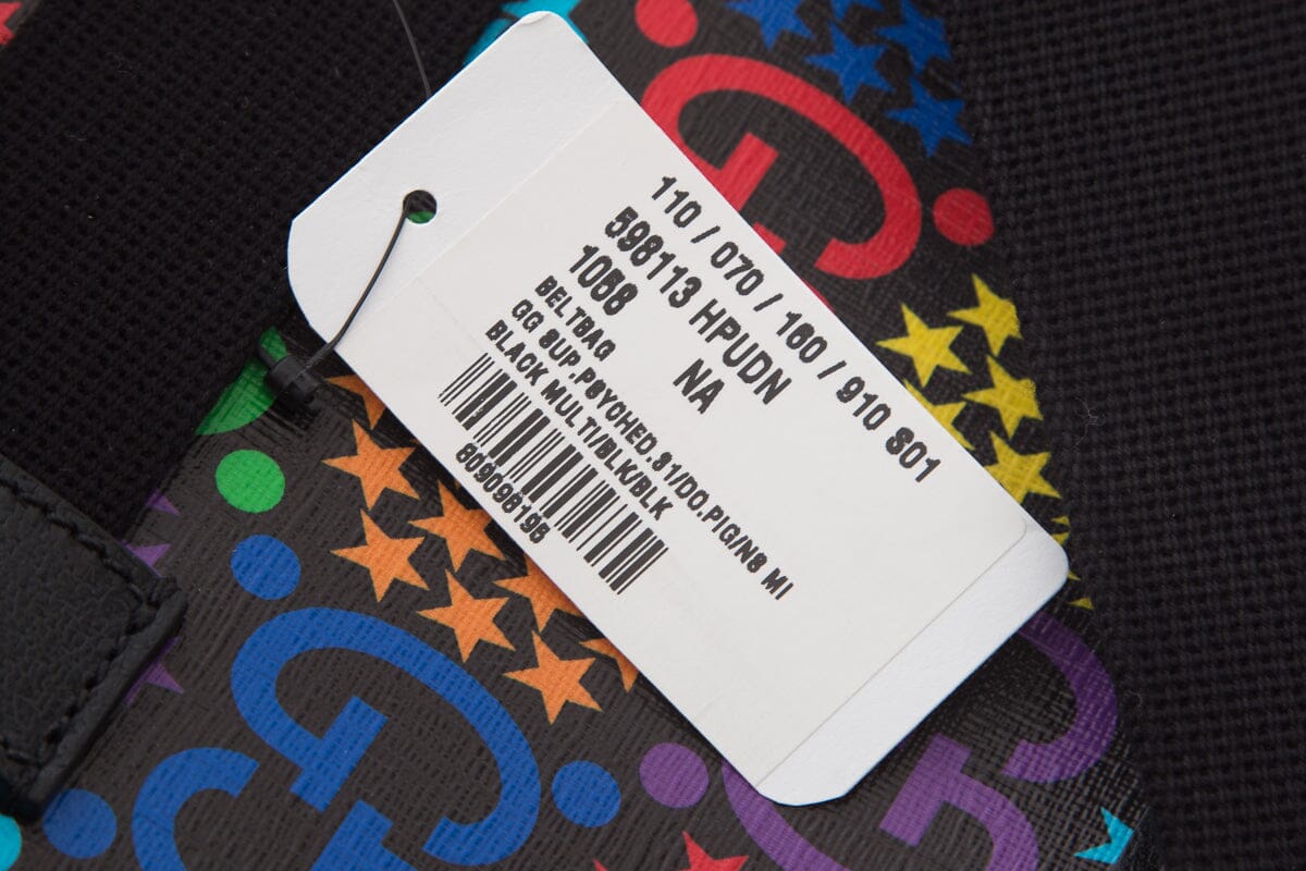Gucci Multicolor GG Monogram Supreme Psychedelic Slim Belt Bag NWT