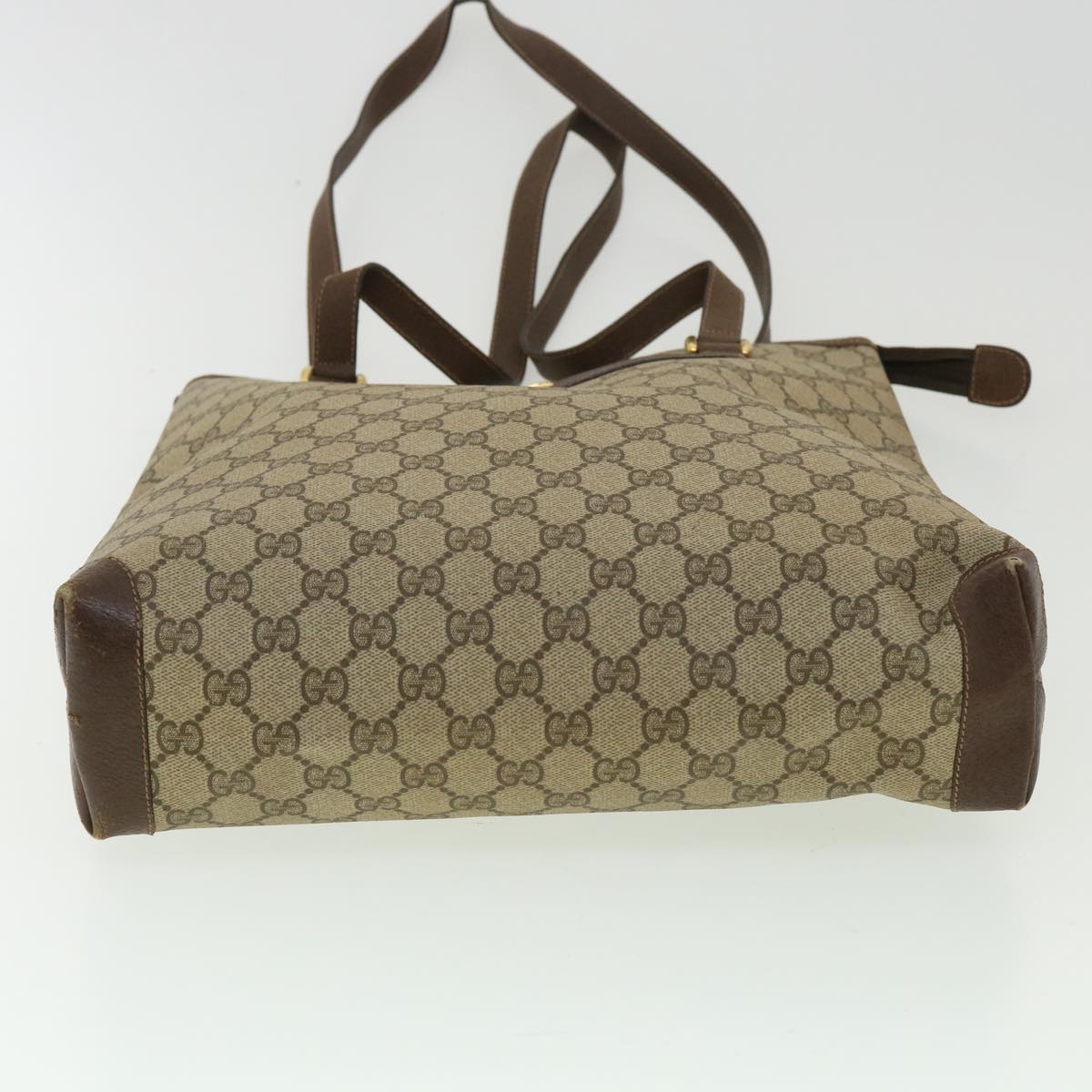 GUCCI GG Canvas Shoulder Bag PVC Leather Brown 33271