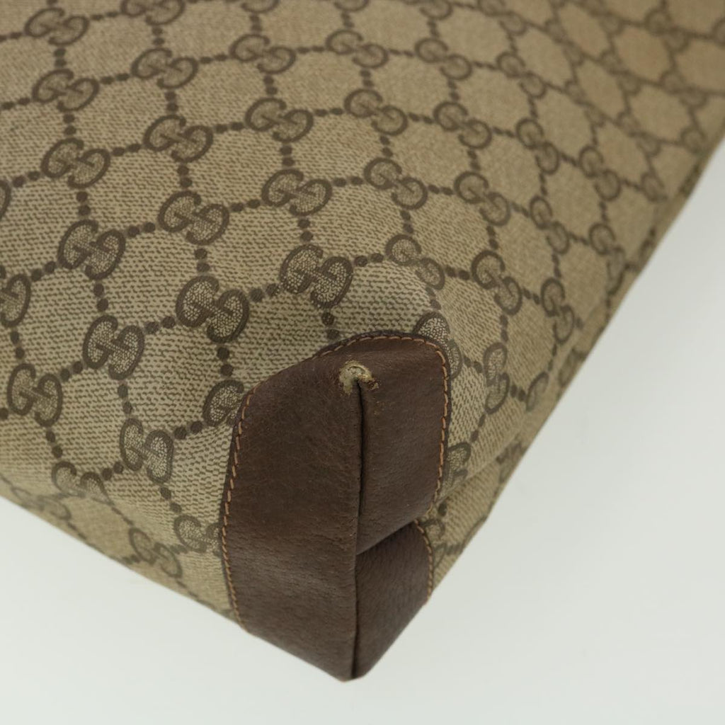 GUCCI GG Canvas Shoulder Bag PVC Leather Brown 33271