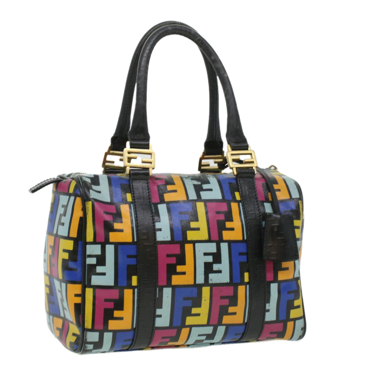 FENDI Zucca Canvas Hand Bag Multicolor 33276