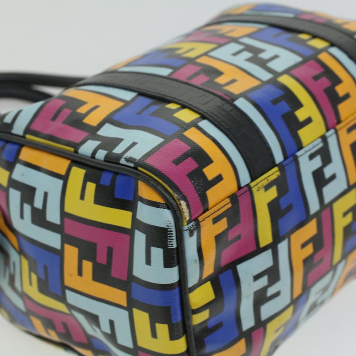 FENDI Zucca Canvas Hand Bag Multicolor 33276