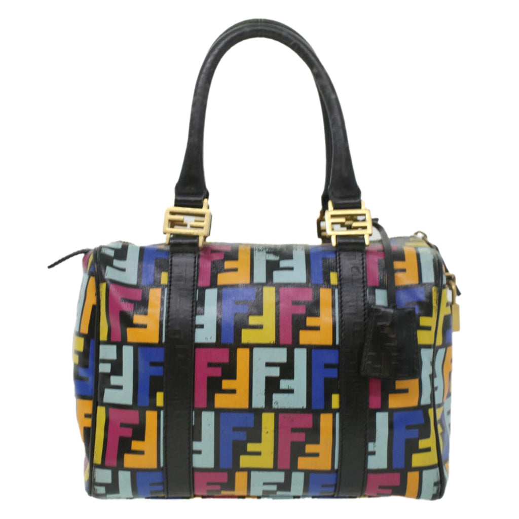 FENDI Zucca Canvas Hand Bag Multicolor 33276