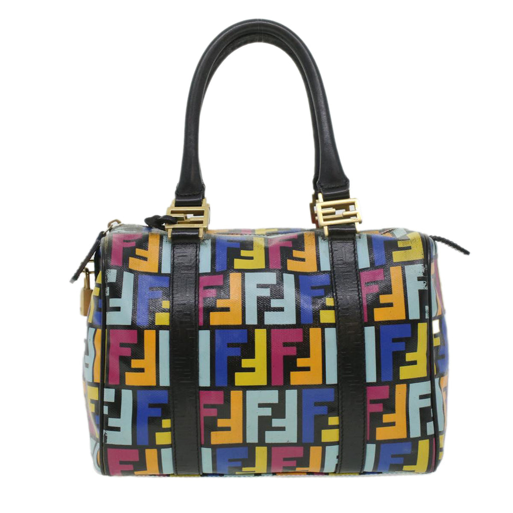 FENDI Zucca Canvas Hand Bag Multicolor 33276