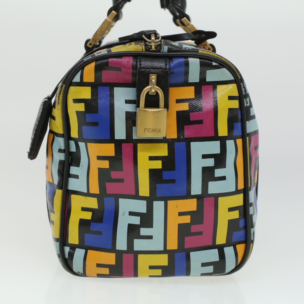 FENDI Zucca Canvas Hand Bag Multicolor 33276