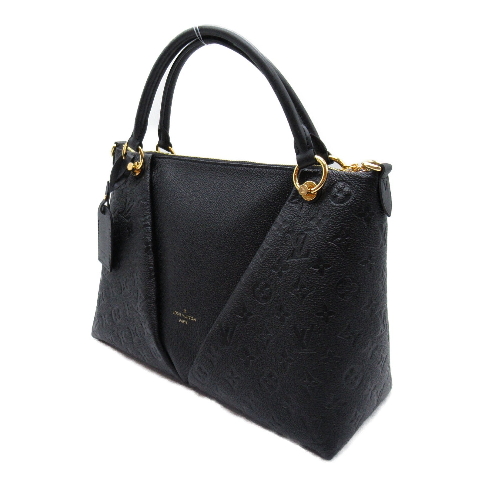 Louis Vuitton V Toot MM Shoulder Bag Leather Monogram Emplant  Black M44421