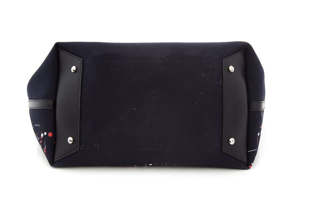 Christian Louboutin Medum Navy Canvas Frangibus Tote Handbag