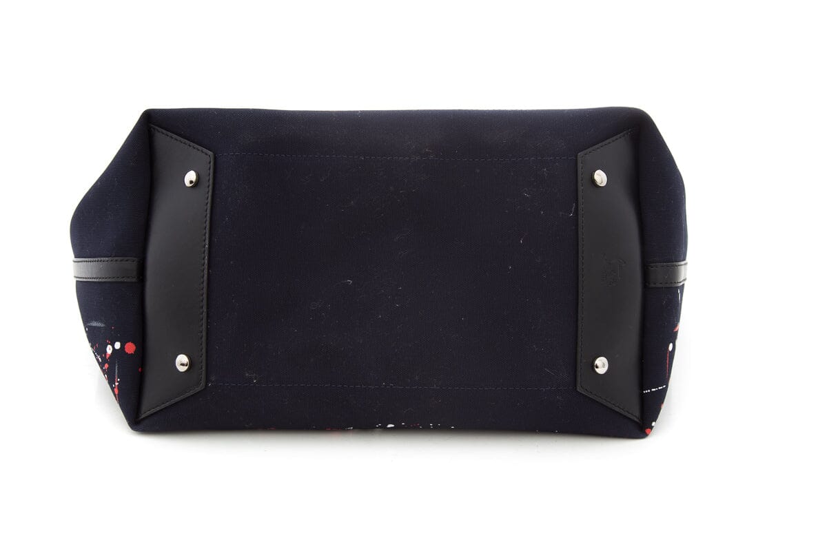 Christian Louboutin Medum Navy Canvas Frangibus Tote Handbag