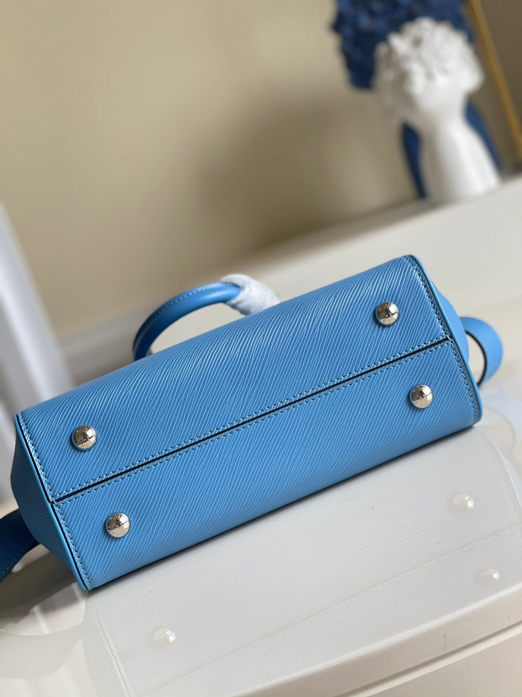 LV Grenelle Tote PM Epi Blue For Women, Women’s Handbags, Shoulder And Crossbody Bags 10.6in/27cm LV