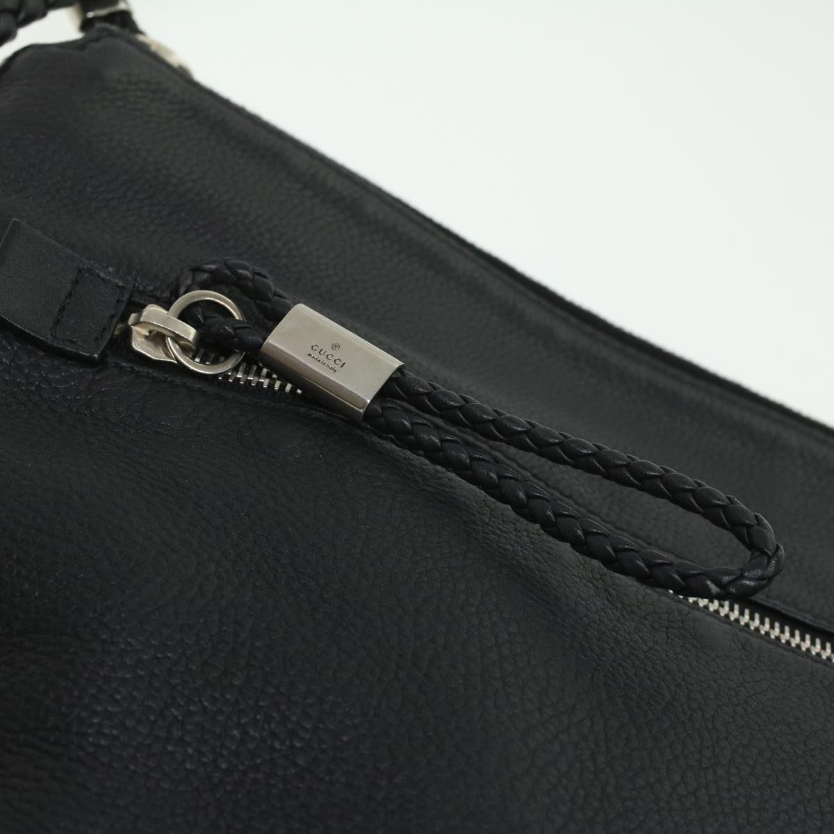 GUCCI Interlocking Shoulder Bag Leather Black 268244 33887