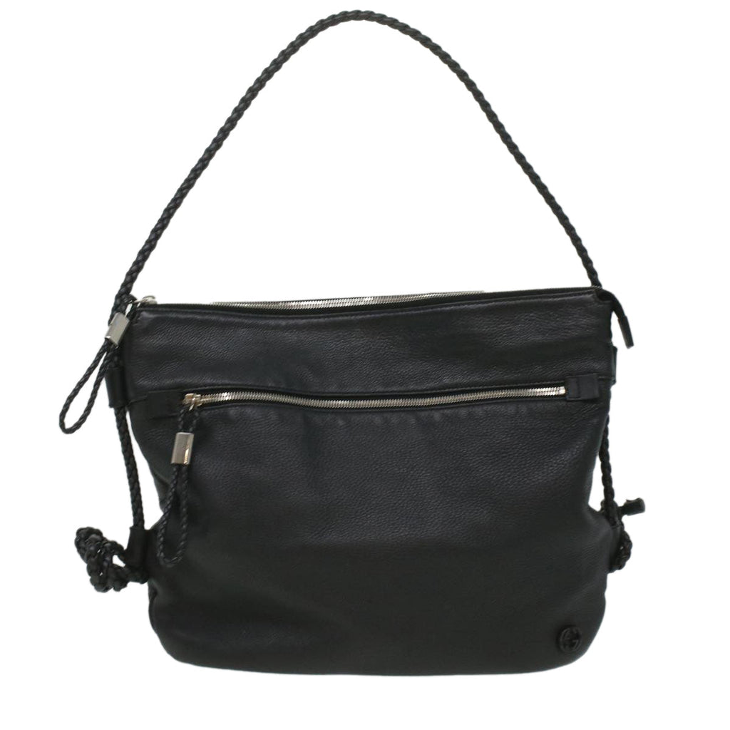 GUCCI Interlocking Shoulder Bag Leather Black 268244 33887