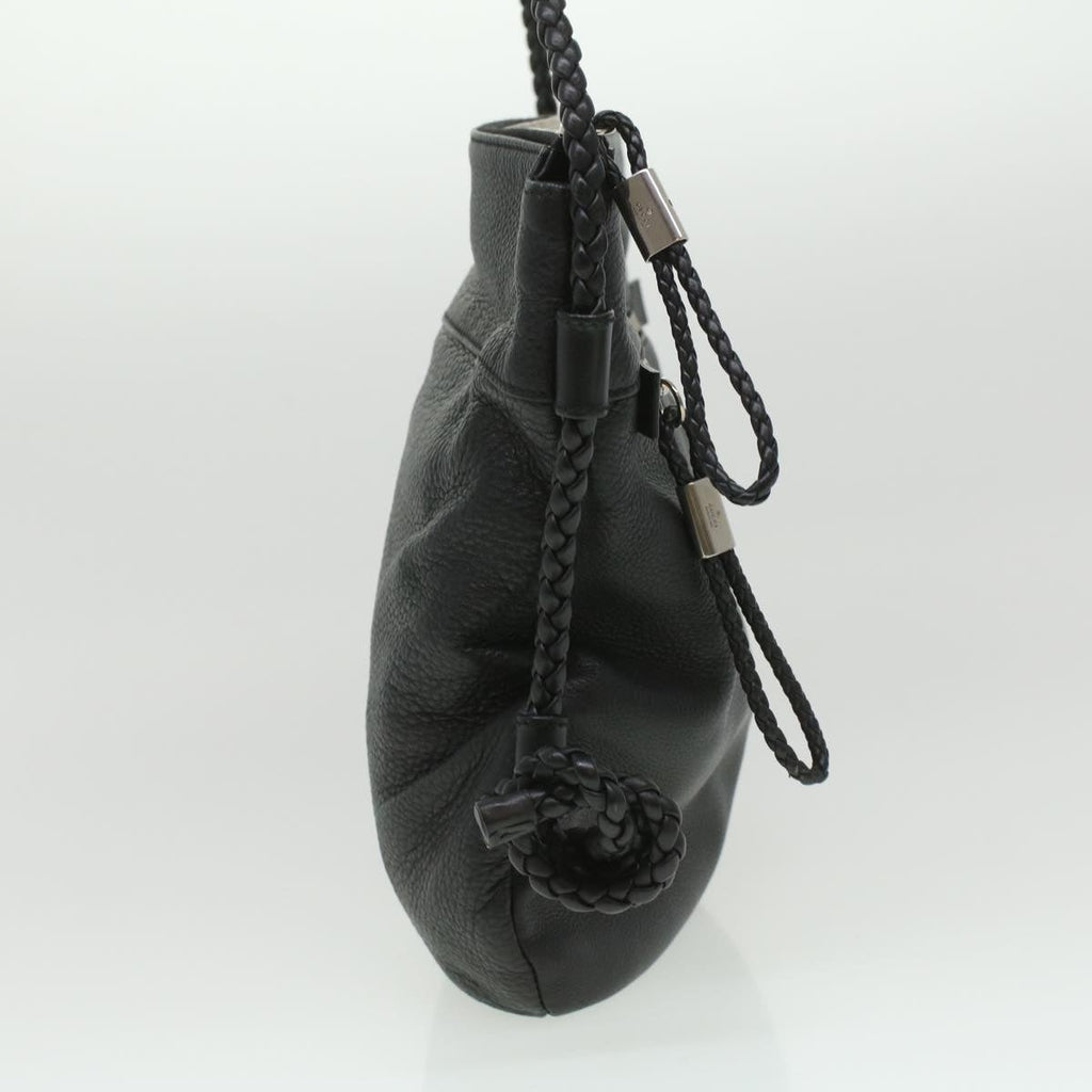 GUCCI Interlocking Shoulder Bag Leather Black 268244 33887