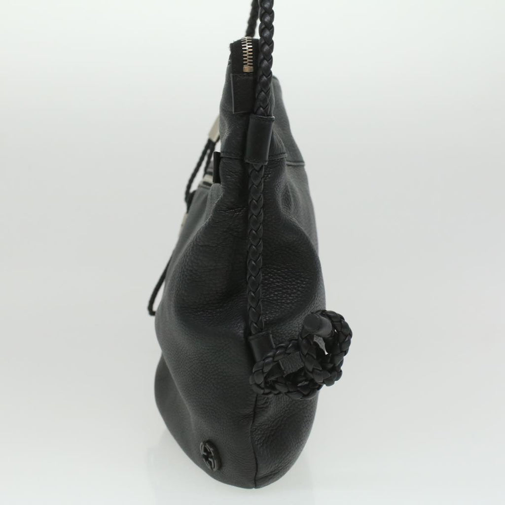 GUCCI Interlocking Shoulder Bag Leather Black 268244 33887