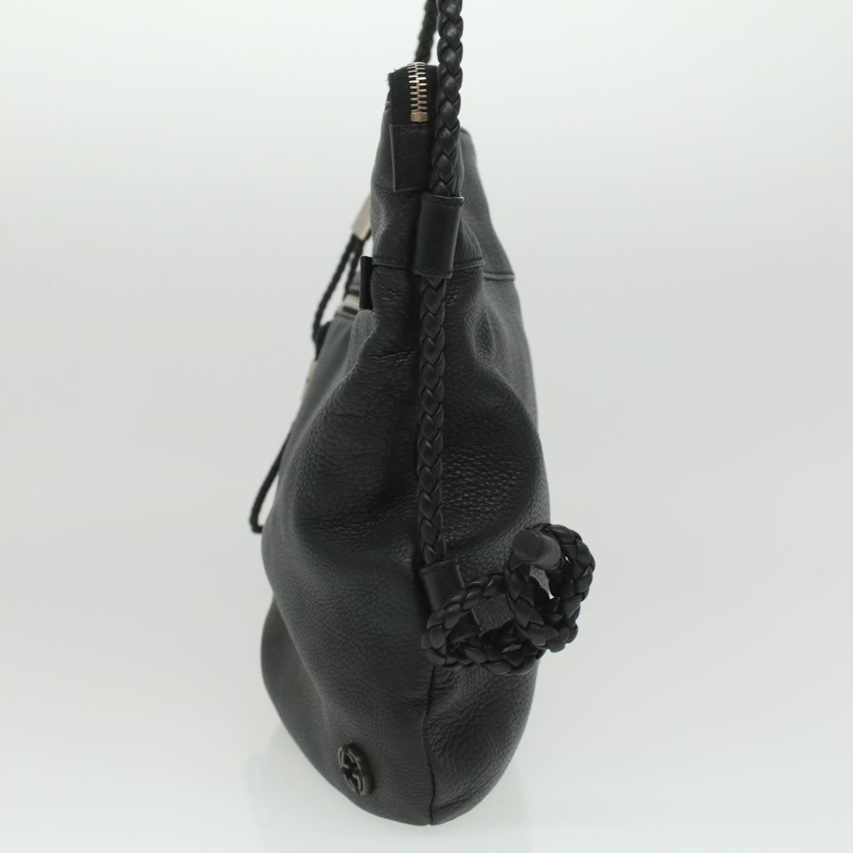 GUCCI Interlocking Shoulder Bag Leather Black 268244 33887