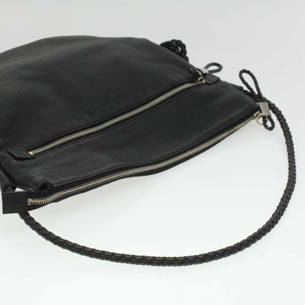 GUCCI Interlocking Shoulder Bag Leather Black 268244 33887