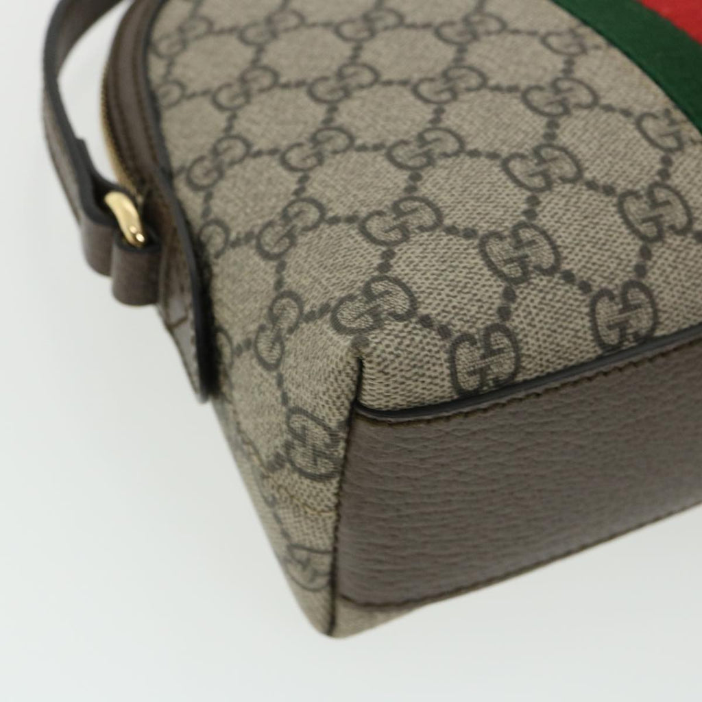 GUCCI GG Supreme Web Sherry Line Ofidia Shoulder Bag Beige Red 499621 33921A