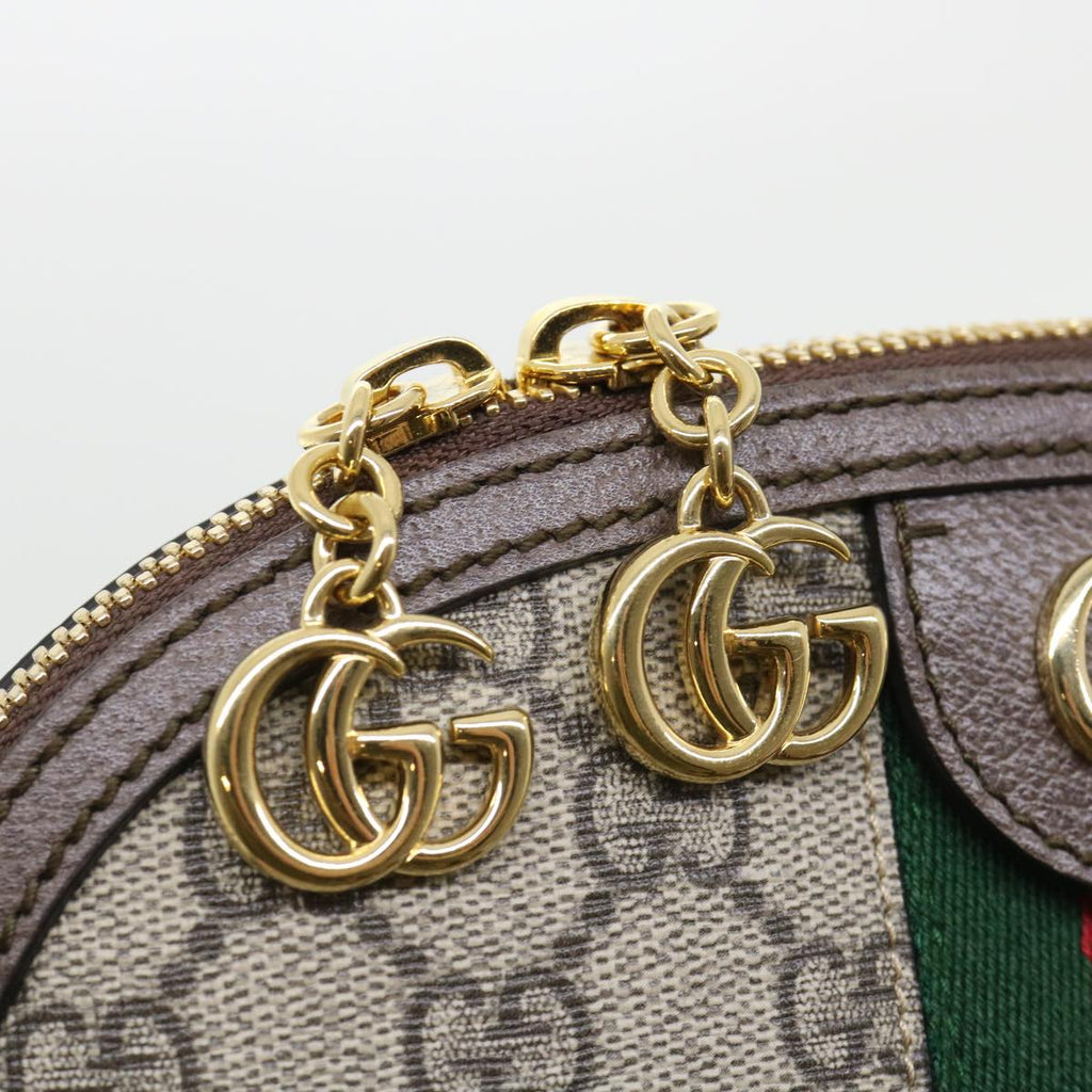 GUCCI GG Supreme Web Sherry Line Ofidia Shoulder Bag Beige Red 499621 33921A