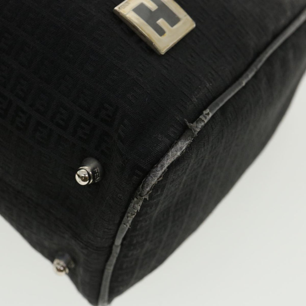 FENDI Zucchino Canvas Hand Bag Black 33935