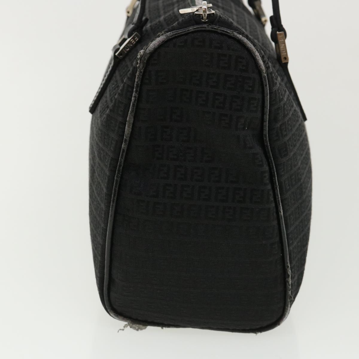 FENDI Zucchino Canvas Hand Bag Black 33935