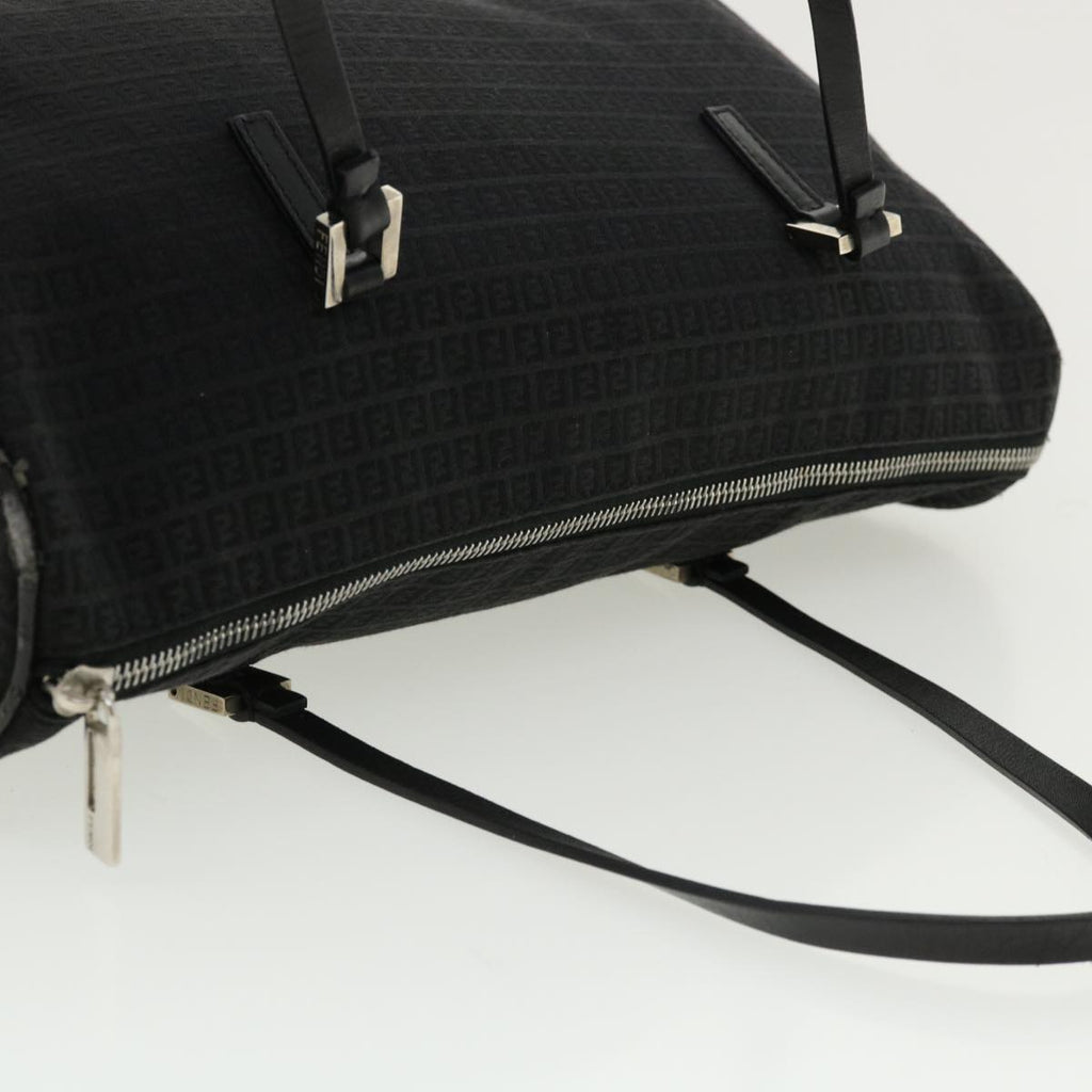 FENDI Zucchino Canvas Hand Bag Black 33935