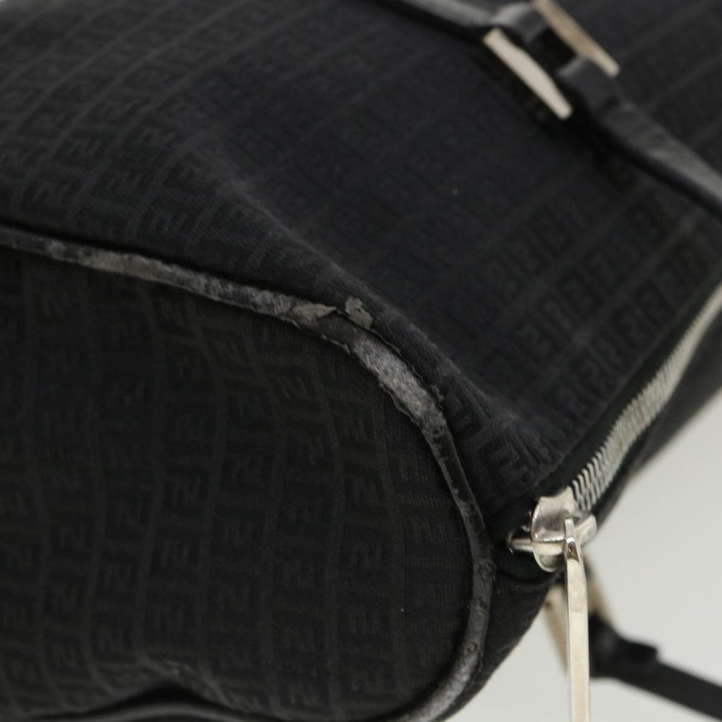 FENDI Zucchino Canvas Hand Bag Black 33935