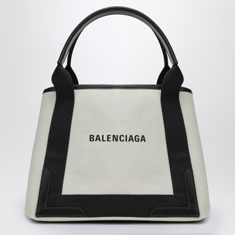 Balenciaga Cabas Bag Small Cream Cotton Canvas Women