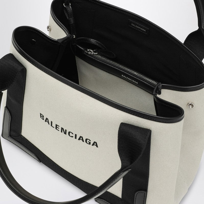 Balenciaga Cabas Bag Small Cream Cotton Canvas Women