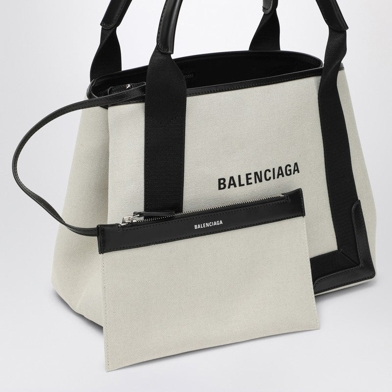 Balenciaga Cabas Bag Small Cream Cotton Canvas Women