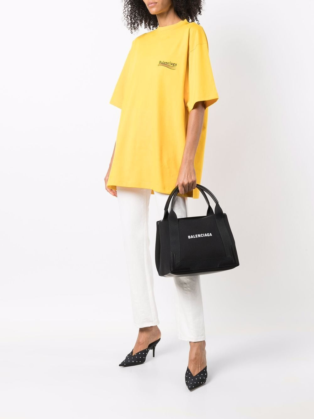 Navy Small Cabas Bag