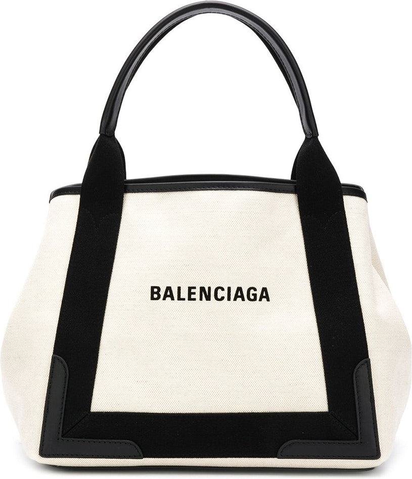 Navy Cabas Small Tote Bag