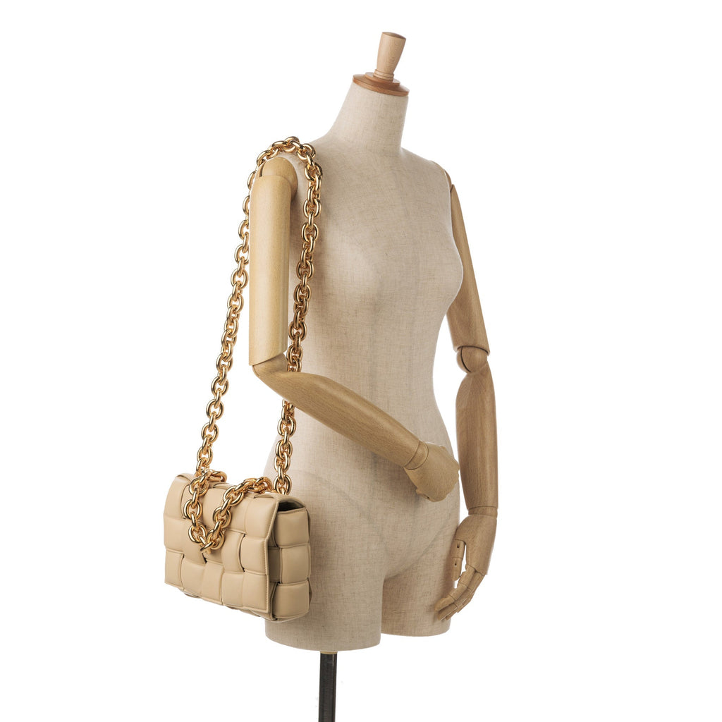 Bottega Veneta Padded Chain Cassette Light Brown