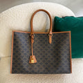 GLAMI Horizontal Cabas In Triomphe Canvas Tan For Women 17in/43cm 197912BZJ.04LU