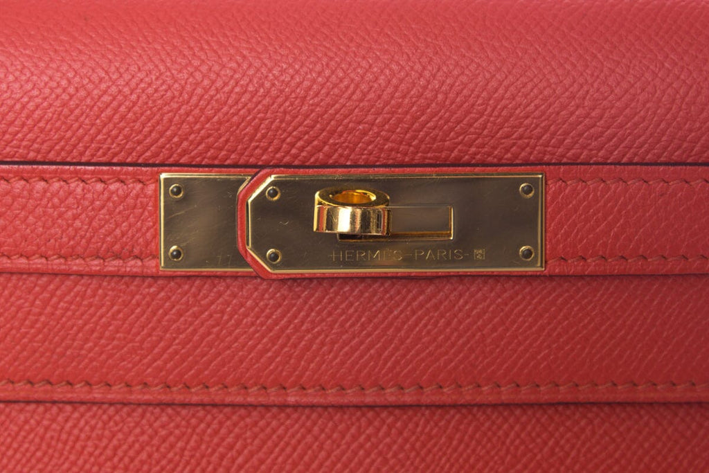 HermÃƒÆ’Ã‚Â¨s Kelly 28 Rouge Tomate Epsom Sellier GHW  Handbag