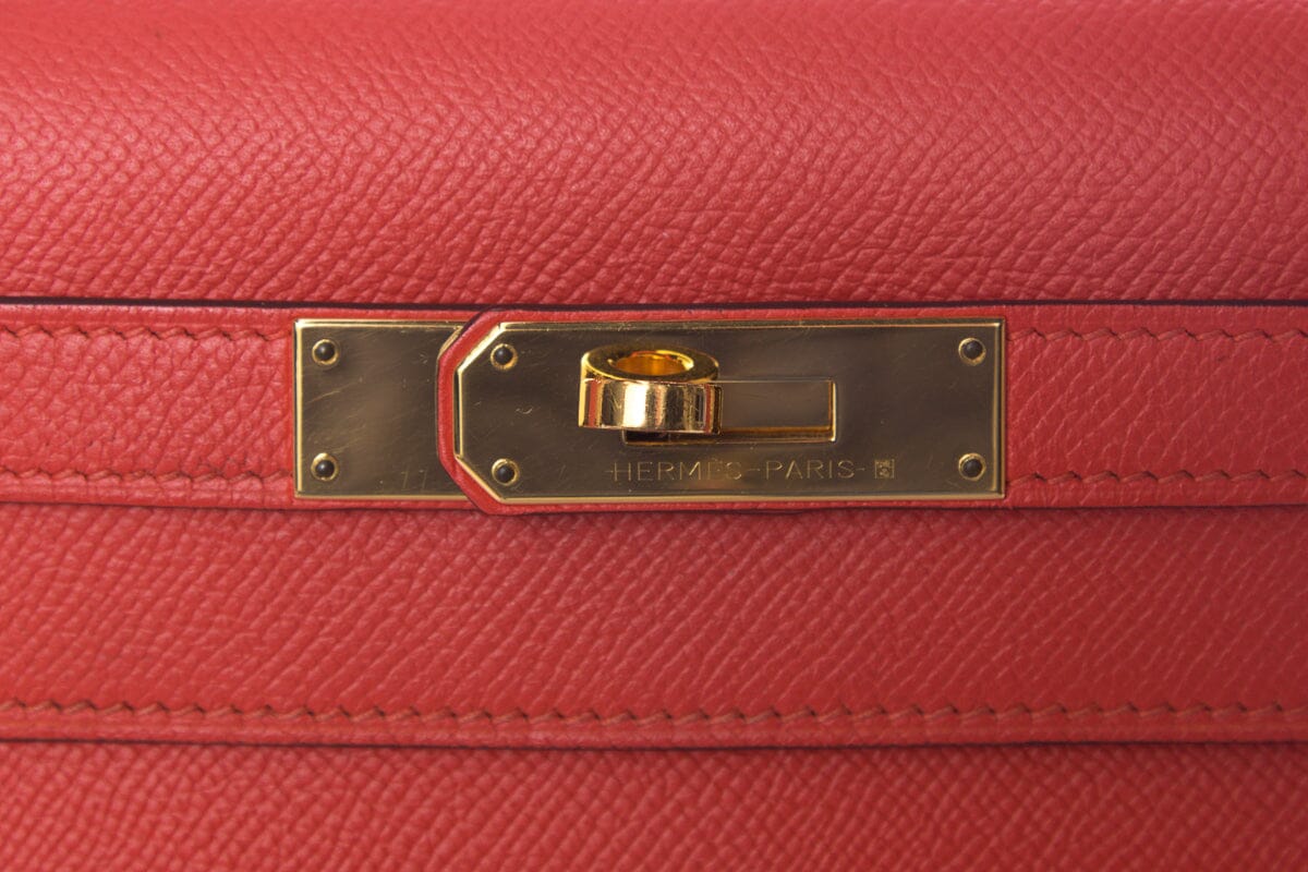 HermÃƒÆ’Ã‚Â¨s Kelly 28 Rouge Tomate Epsom Sellier GHW  Handbag
