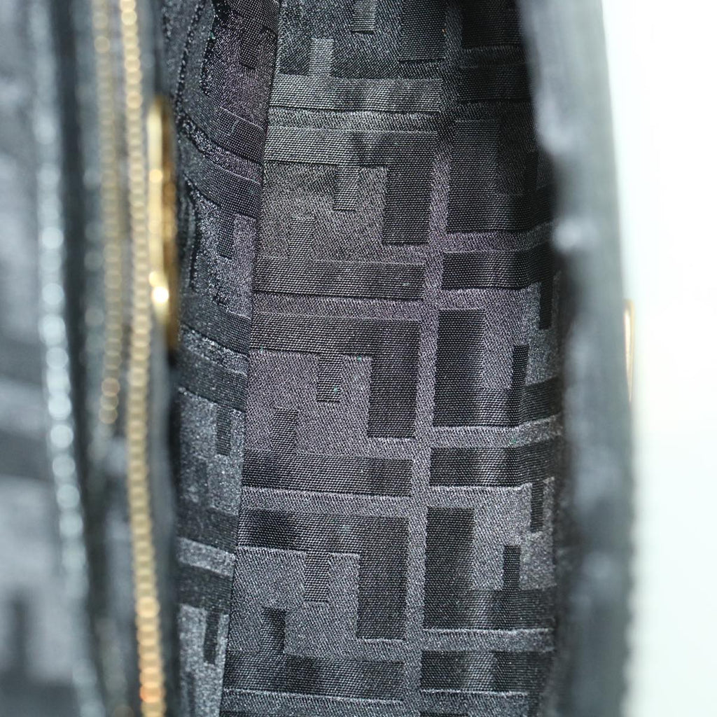 FENDI Shoulder Bag Leather Black 34011