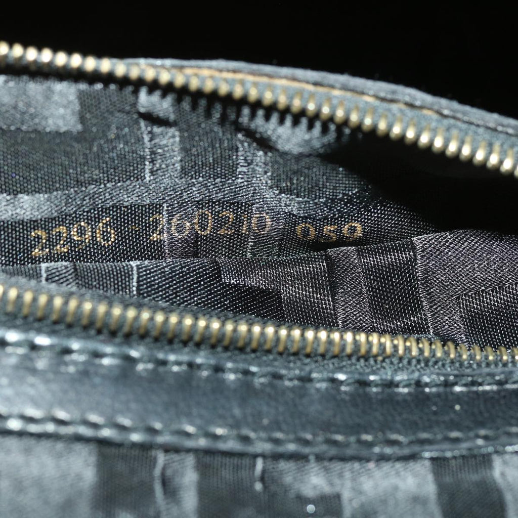 FENDI Shoulder Bag Leather Black 34011