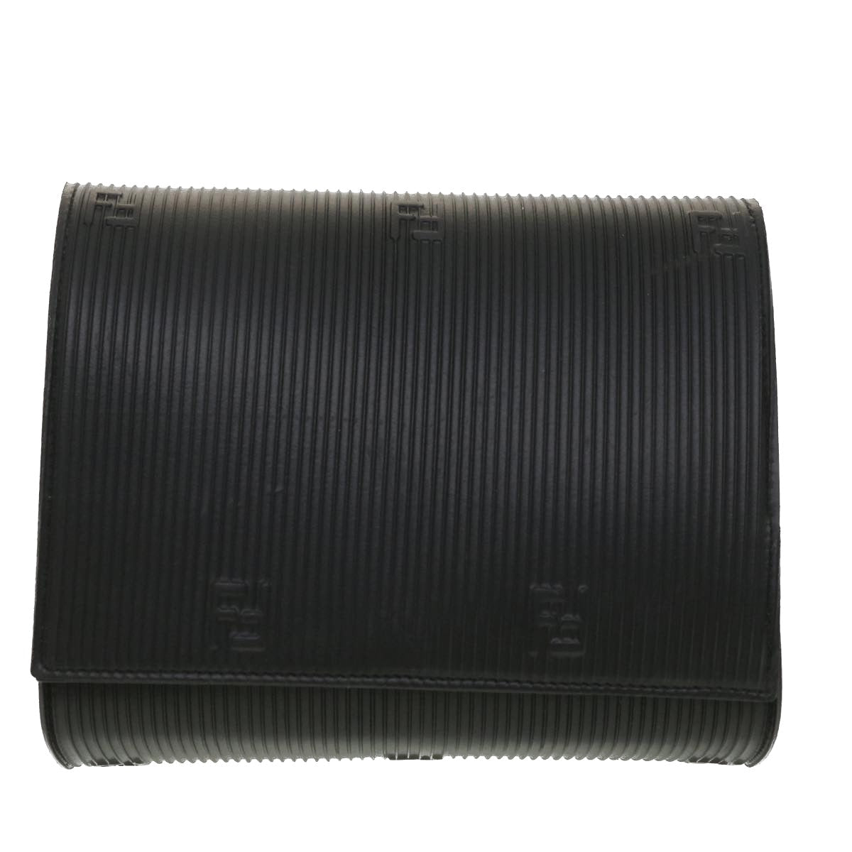 FENDI Shoulder Bag Leather Black 34011