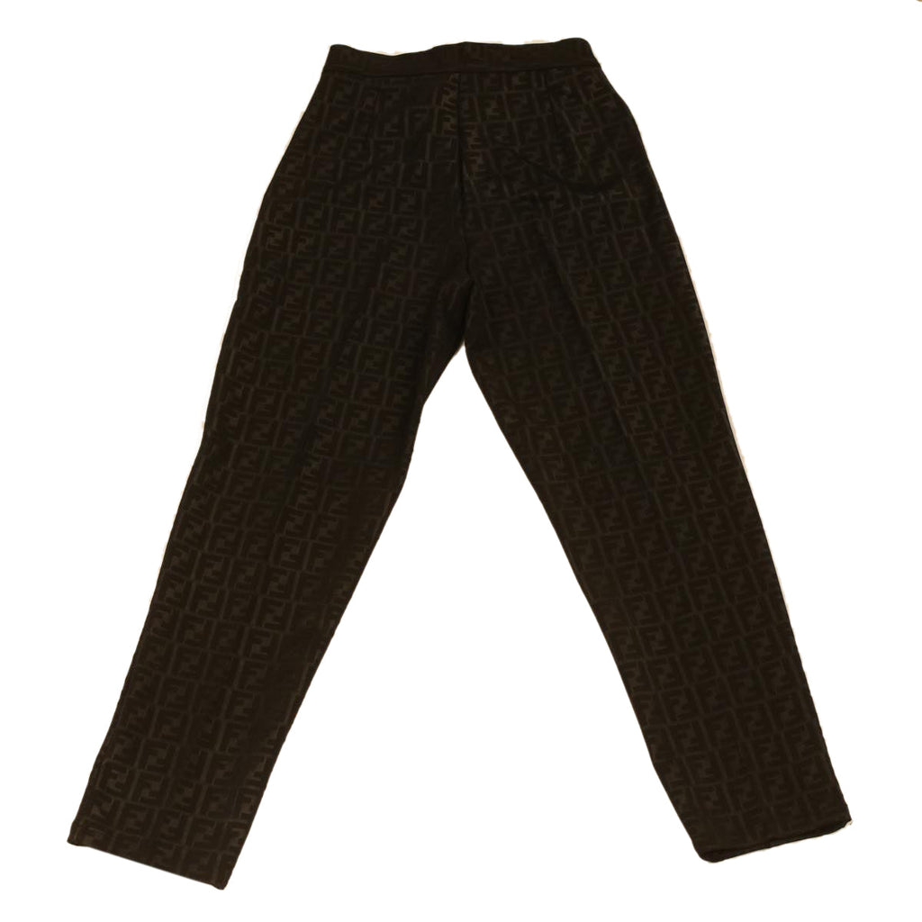 FENDI Zucca Canvas Pants polyester spandex L Black 34070