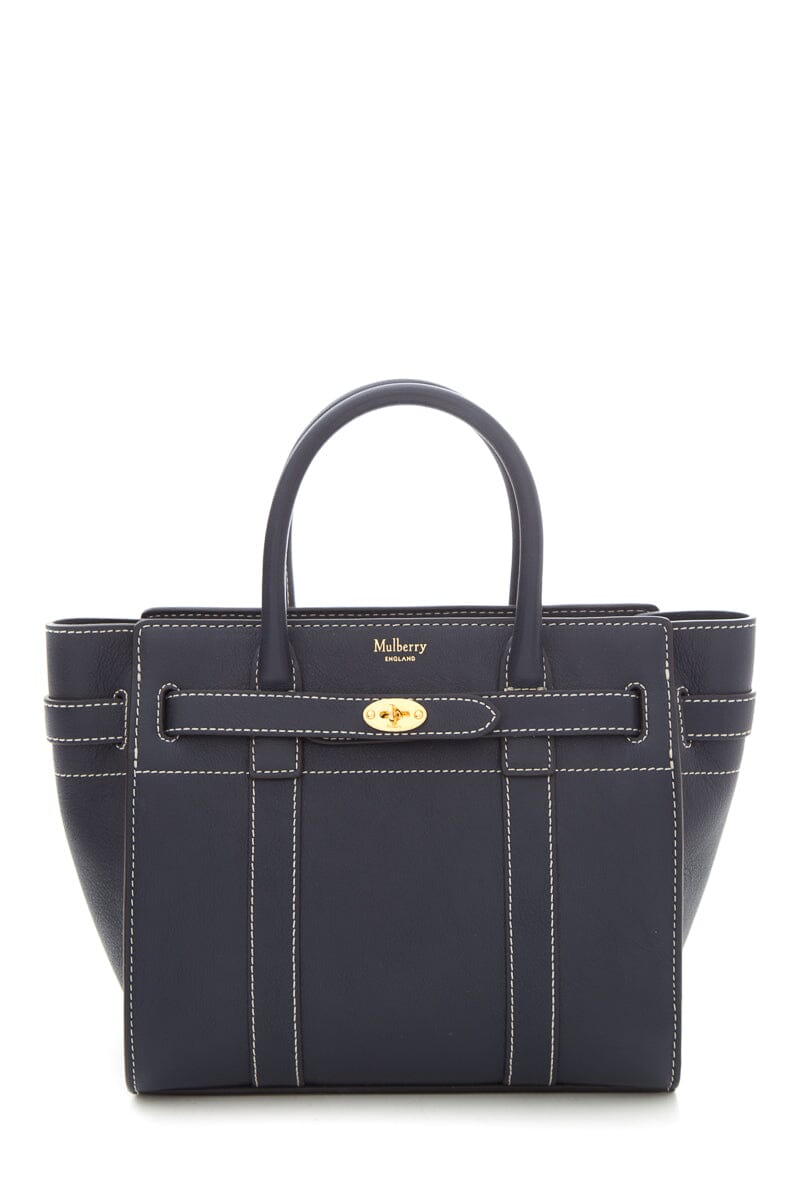 Mulberry Midnight Navy Bayswater Zipped Mini Handbag