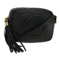 GUCCI Soho Shoulder Bag Leather Black 308364 34091
