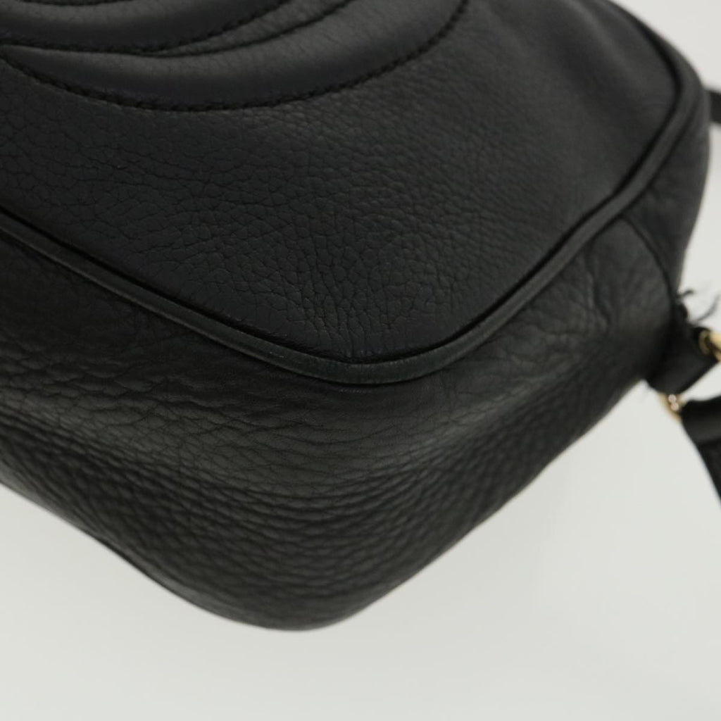 GUCCI Soho Shoulder Bag Leather Black 308364 34091