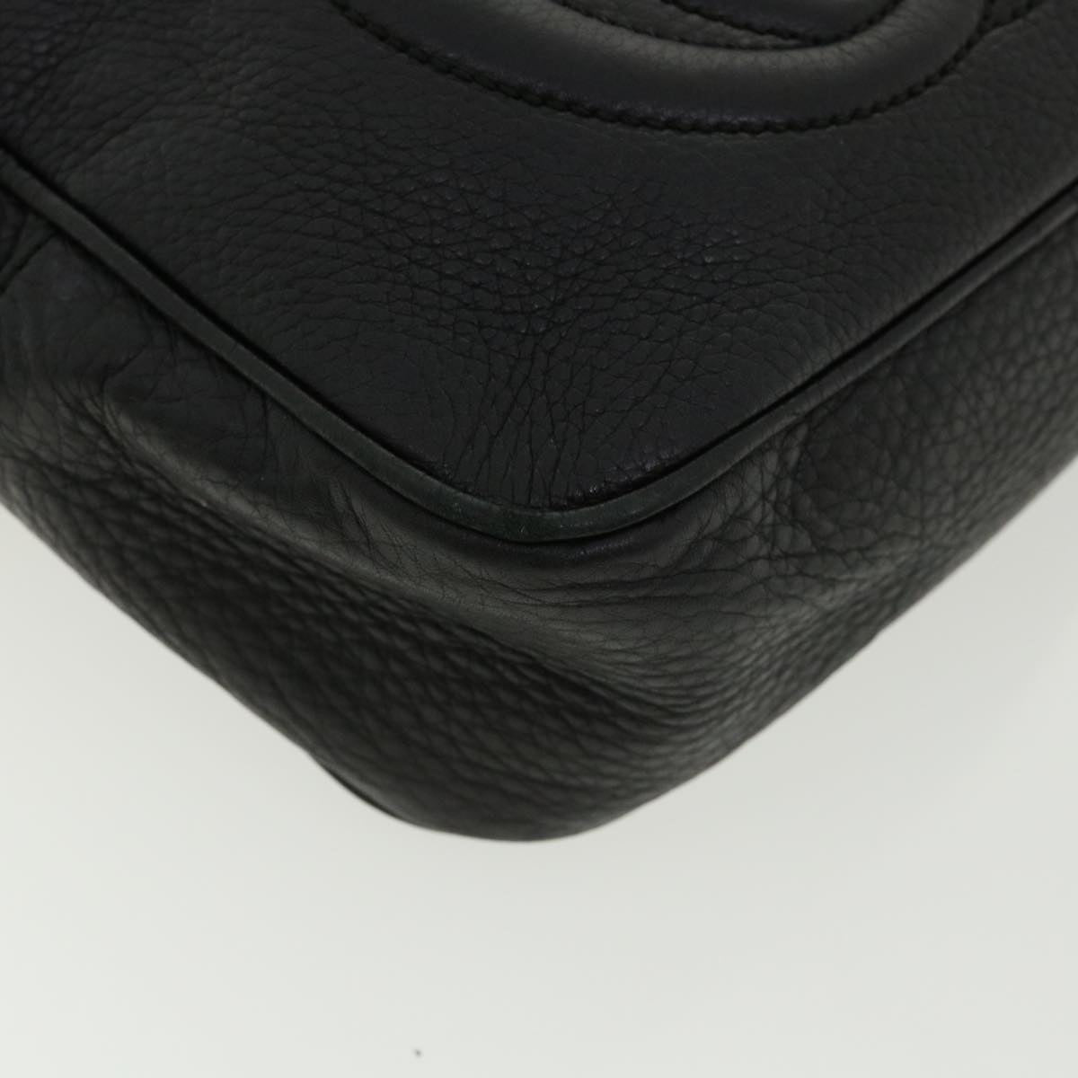 GUCCI Soho Shoulder Bag Leather Black 308364 34091