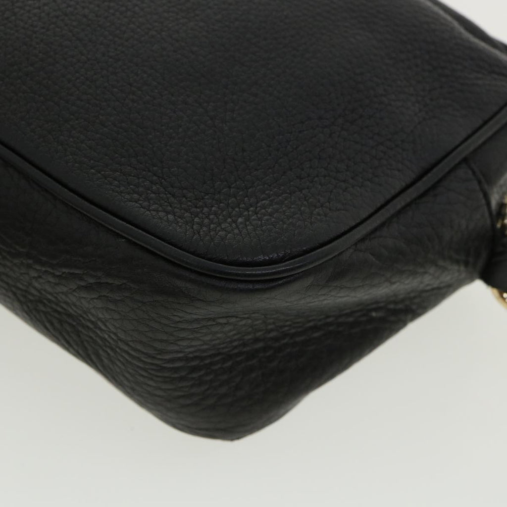 GUCCI Soho Shoulder Bag Leather Black 308364 34091