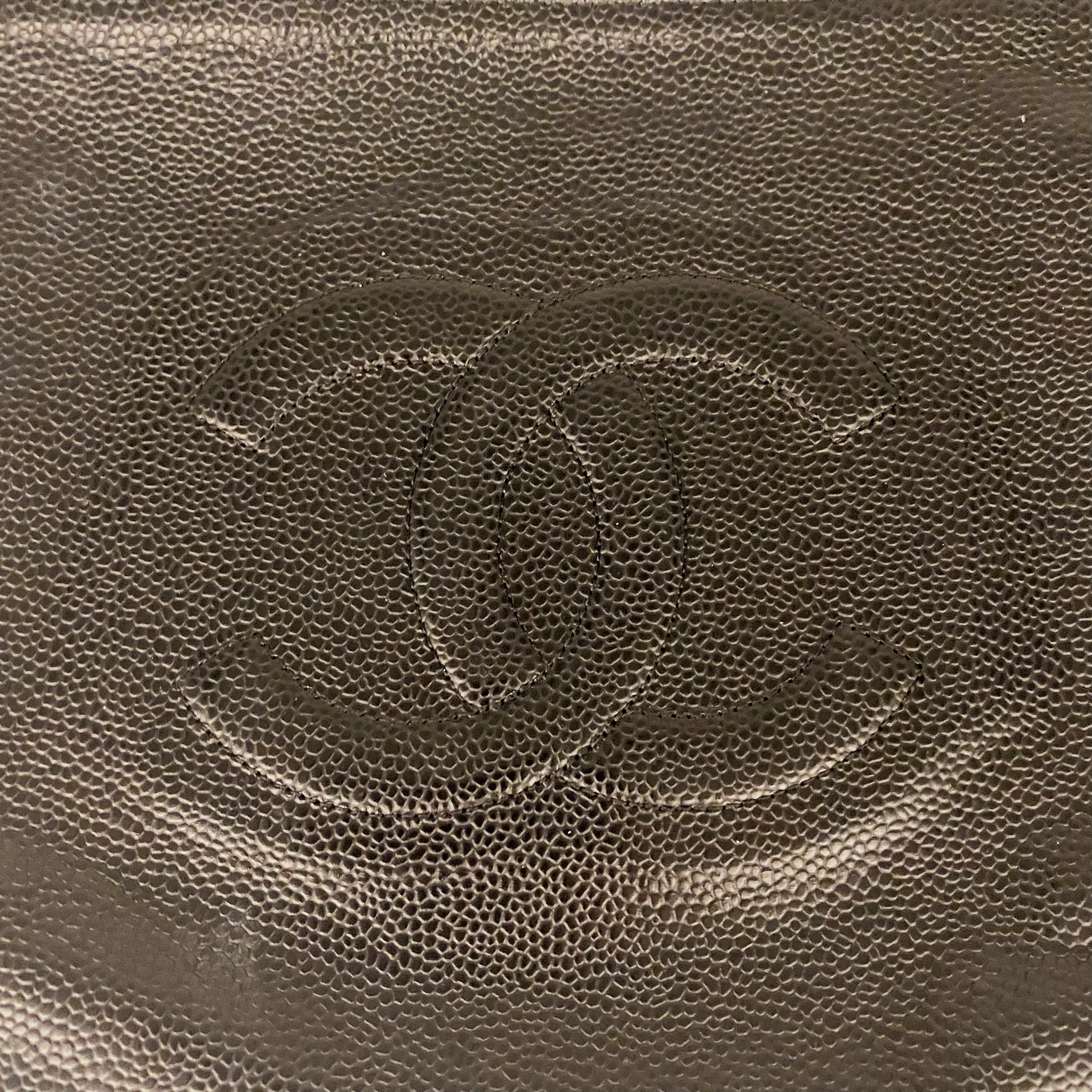Chanel Black Leather Clutch
