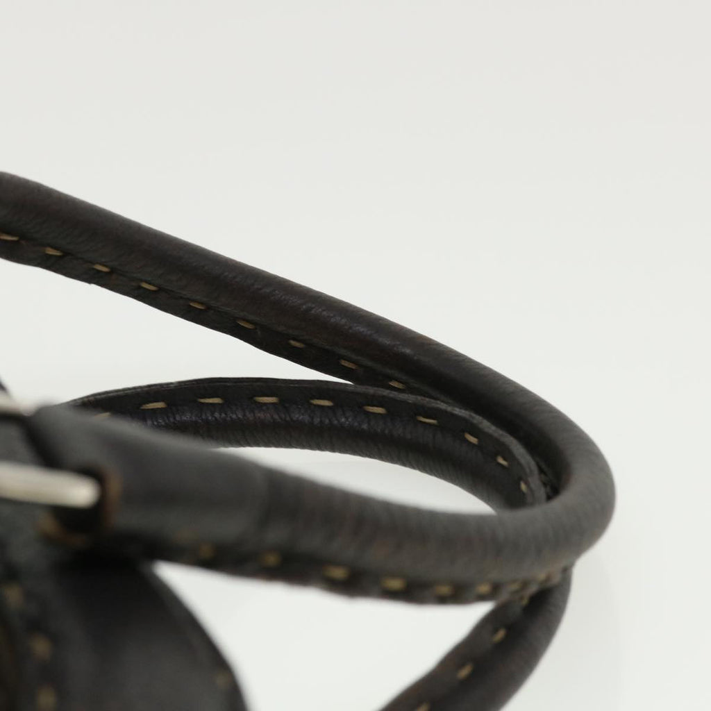 FENDI Zucca Canvas Hand Bag Brown Black 34311