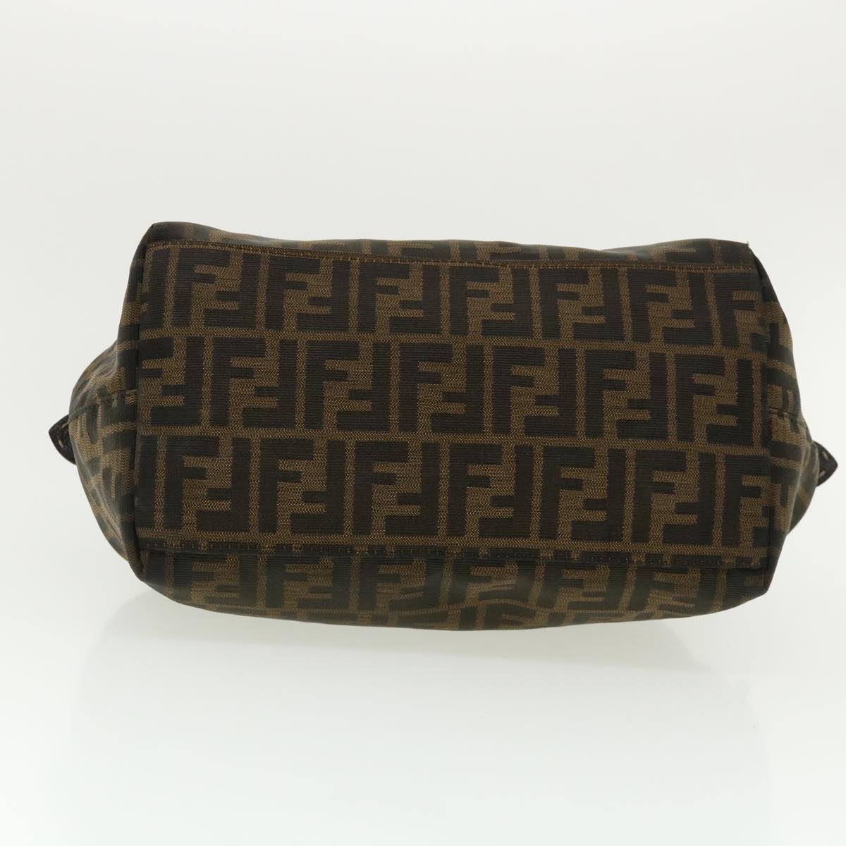 FENDI Zucca Canvas Hand Bag Brown Black 34311